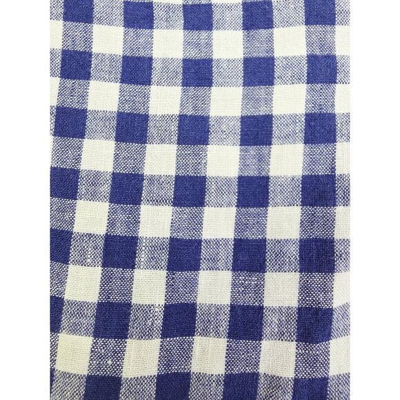 J. Crew Classic Baird Mcnutt Irish Linen Size XL Mens Blue White Check Shirt - Picture 8 of 11